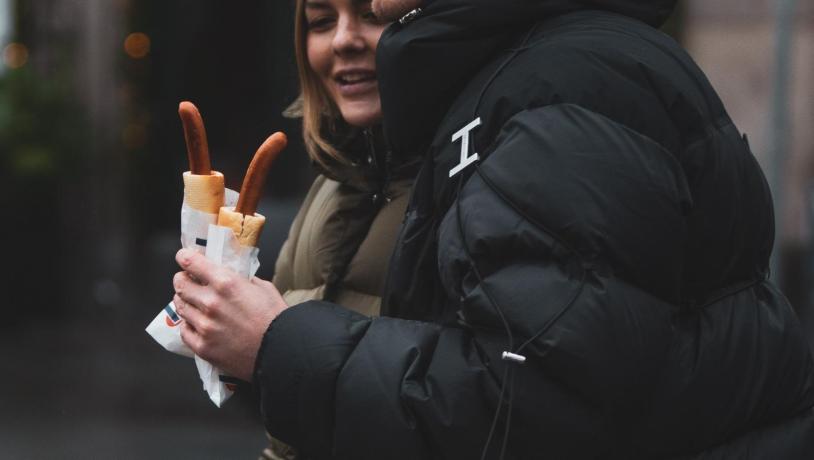 To franske hotdogs