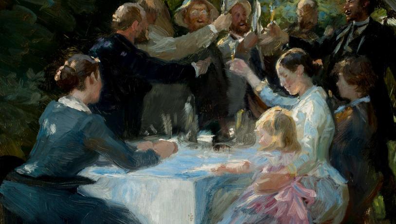 P.S. Krøyer: "Hip, hip, hurra!". (1888)