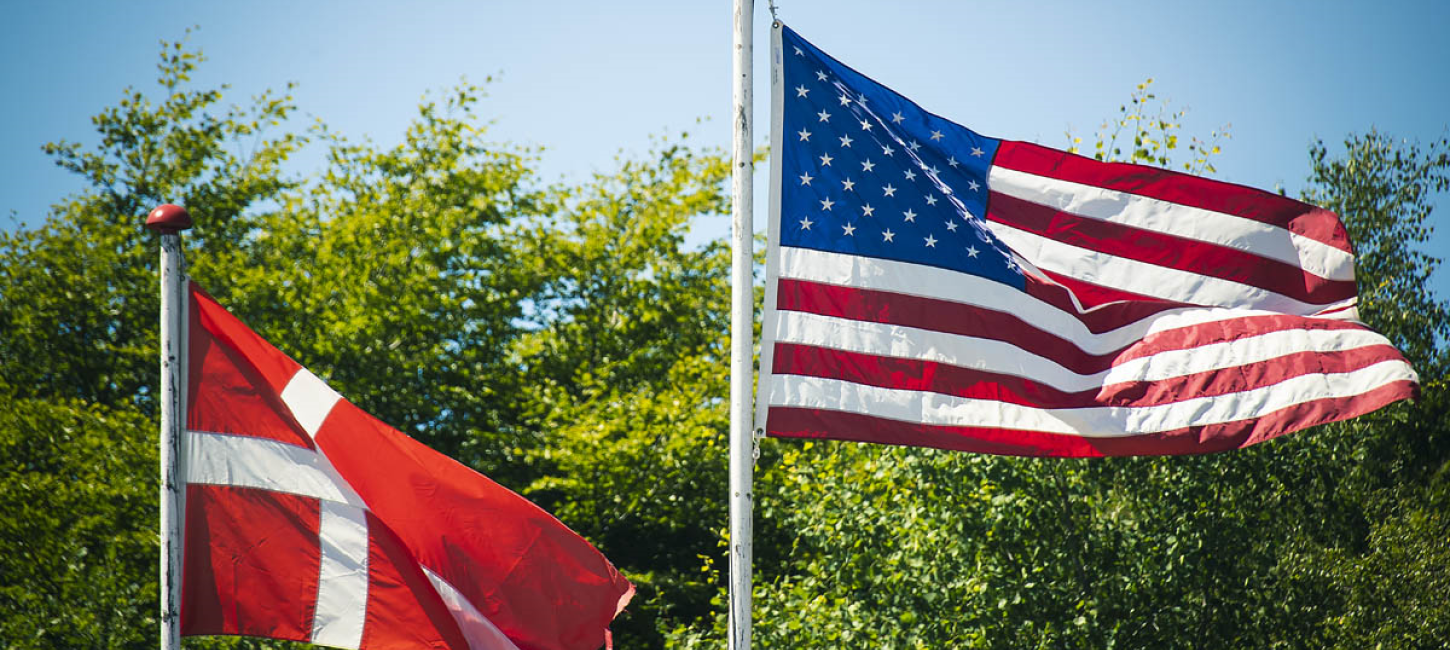 Dansk og amerikansk flag