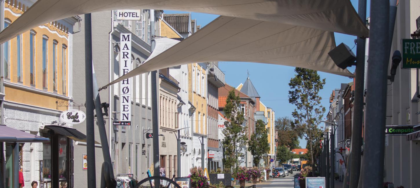 Frederikshavn's Gågade om sommeren 