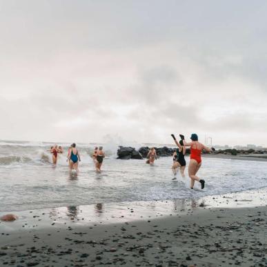 Vinterbadere i Skagen